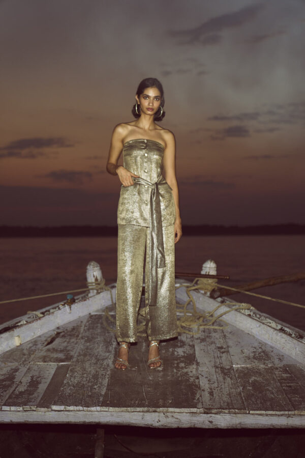 Lamé Straight Pant - Image 5
