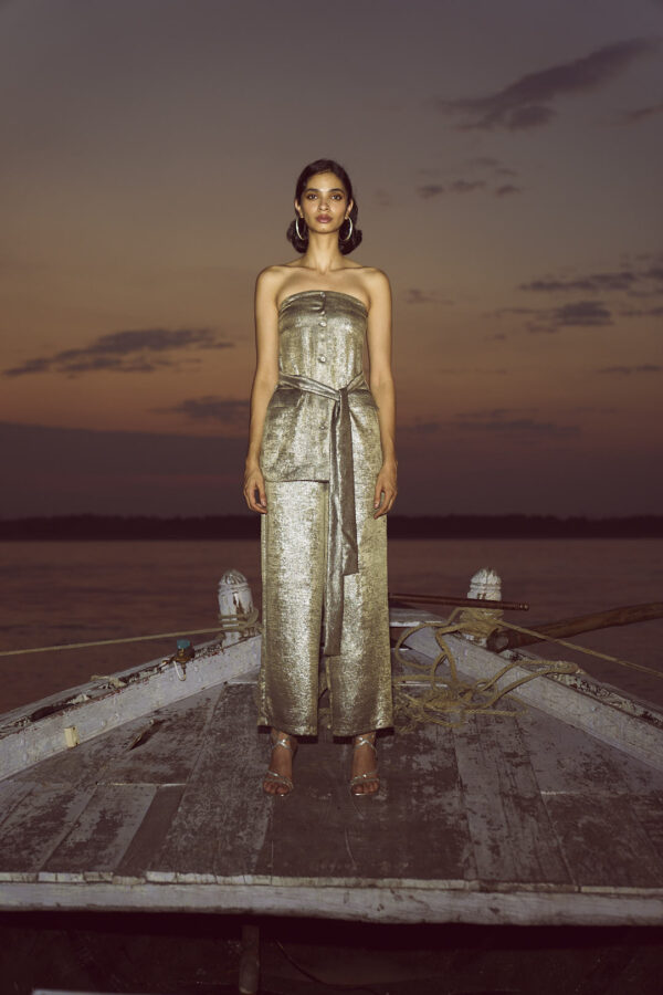 Lamé Straight Pant - Image 3