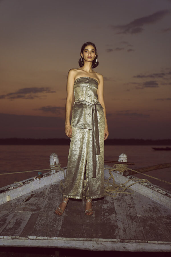 Lamé Straight Pant - Image 7