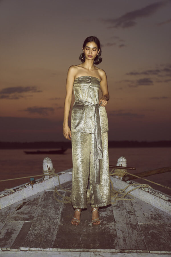 Lamé Straight Pant - Image 10