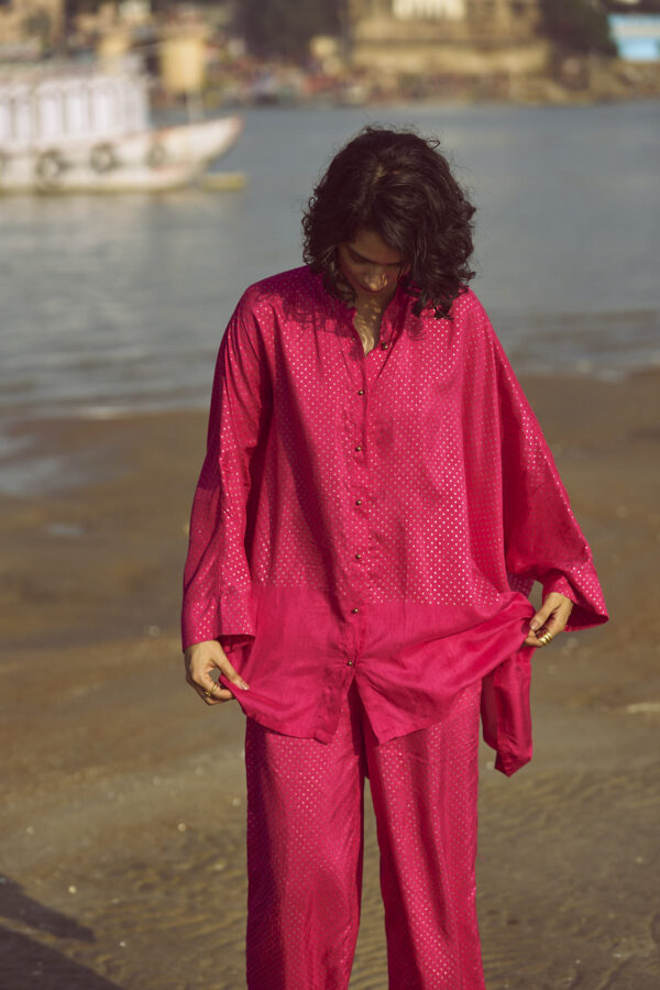 Dot Foil Print Shirt - Image 9
