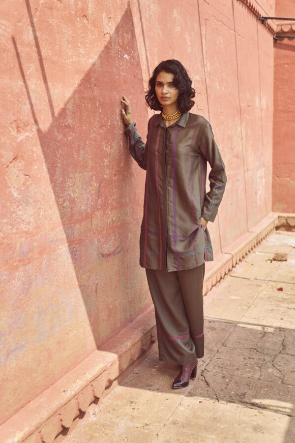 Geometric Embroidered Pant Set - Image 6