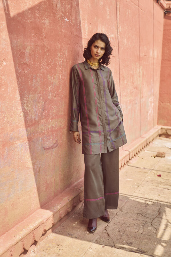 Geometric Embroidered Pant Set - Image 9