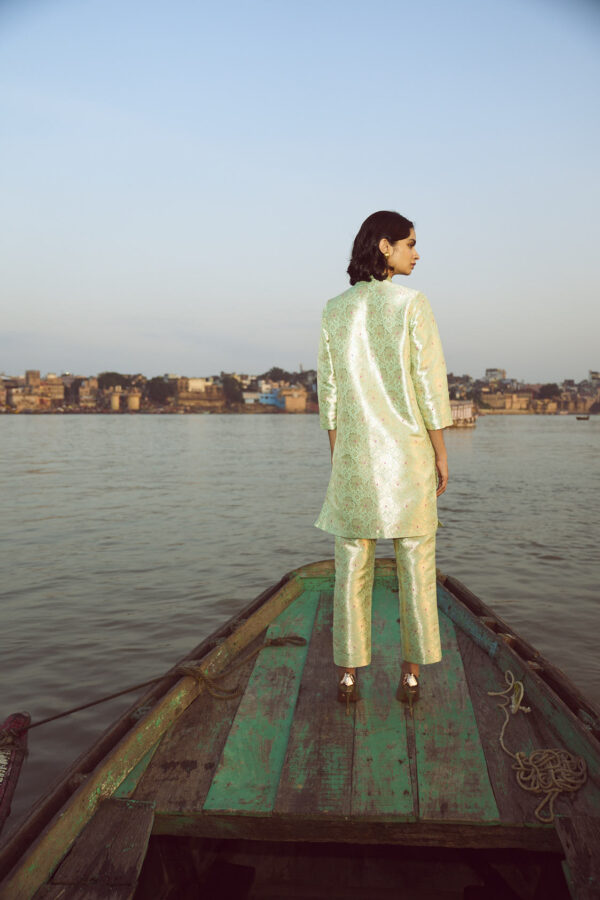 Structured Brocade Pant Set - Image 15