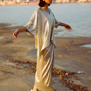 Shimmer Wrap Skirt Set