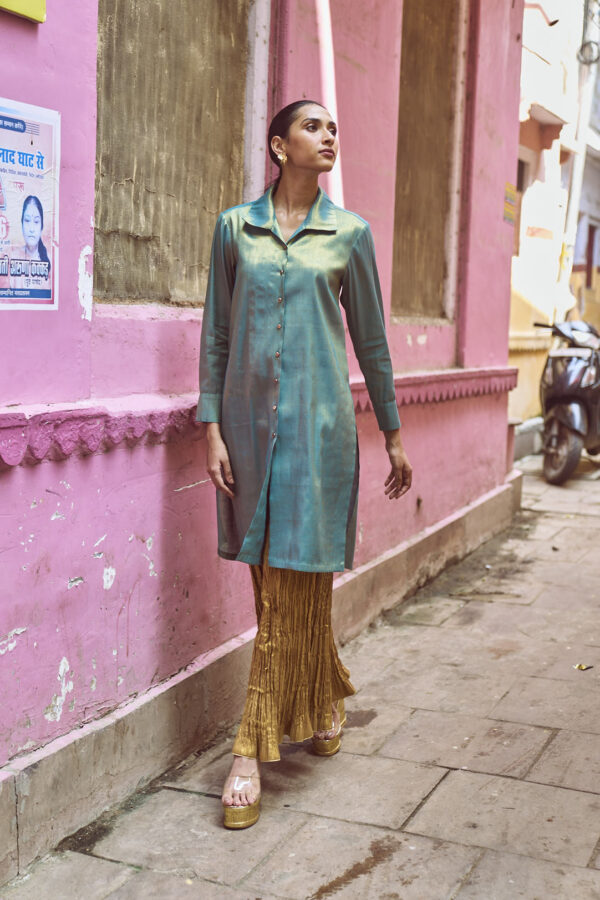 Longline Top & Crushed Pant Set - Image 10