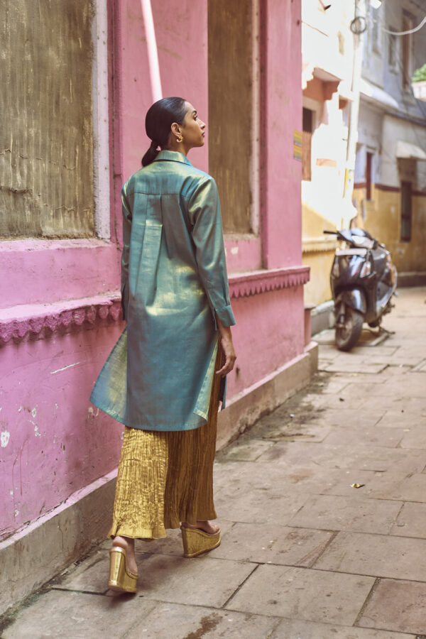 Longline Top & Crushed Pant Set - Image 12