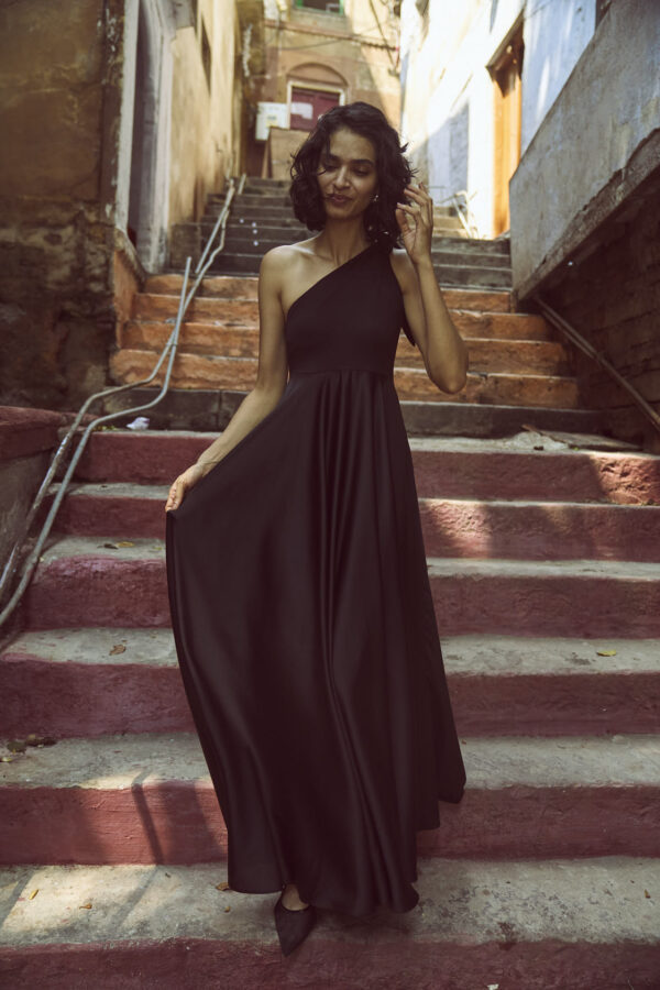 One Shoulder Fit & Flare Gown - Image 4