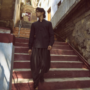 Knot Shirt and Cowl Pant Set