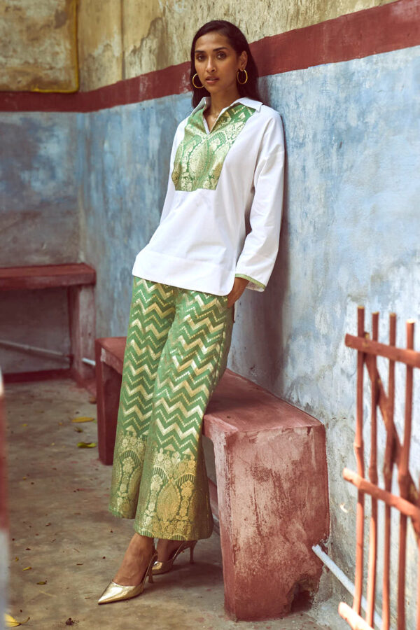 Brocade Bib & Pant Set - Image 4