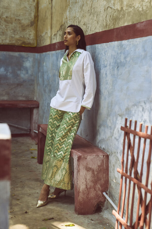 Brocade Bib & Pant Set - Image 7