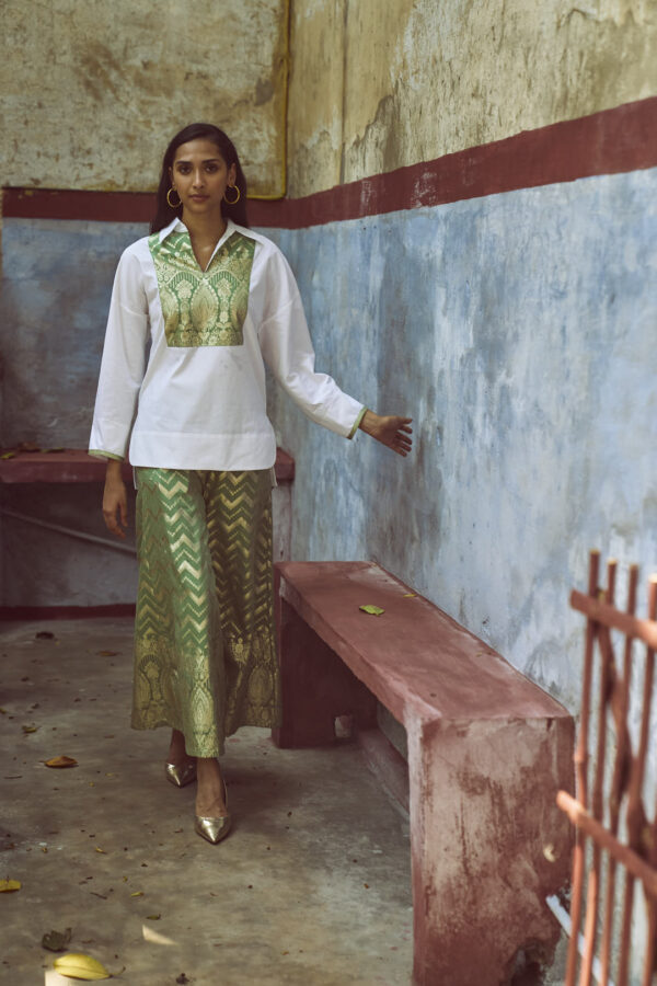 Brocade Bib & Pant Set - Image 5