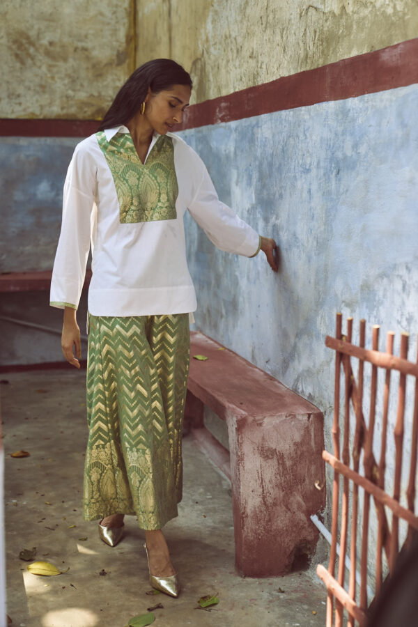 Brocade Bib & Pant Set - Image 6