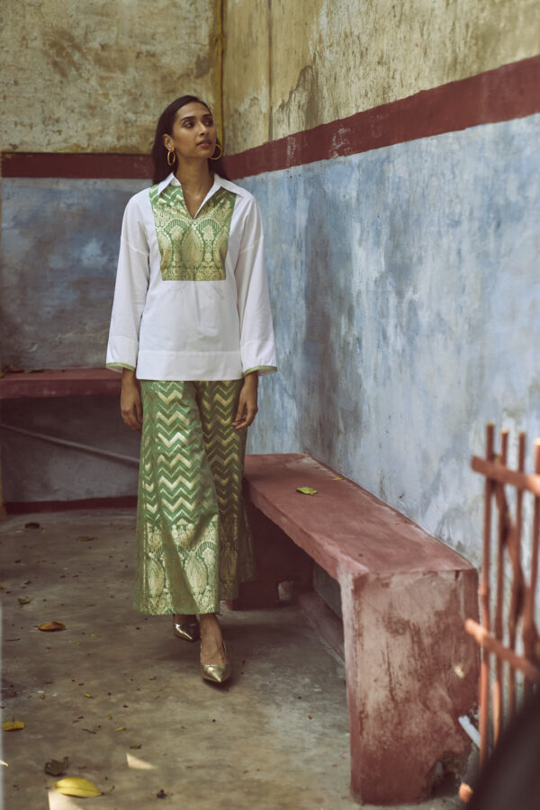 Brocade Bib & Pant Set - Image 8