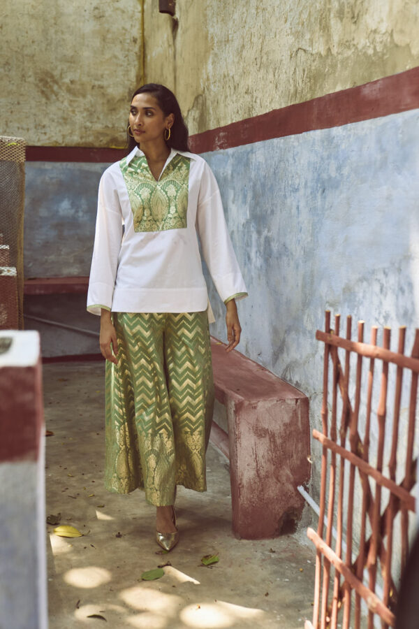 Brocade Bib & Pant Set - Image 12