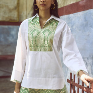 Brocade Bib Shirt