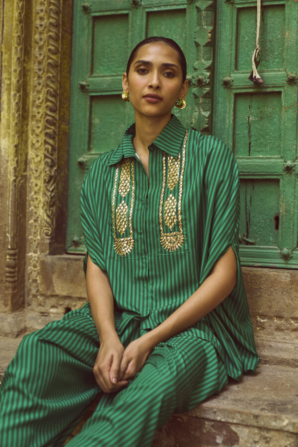 Gota Embroidered Cape Top - Image 10