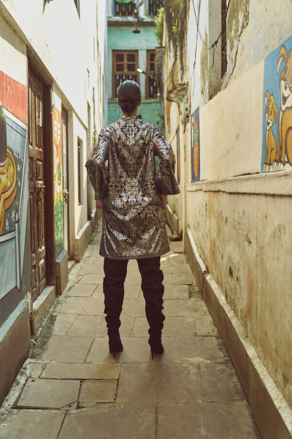 Foil Print Shirt Dress - Image 20