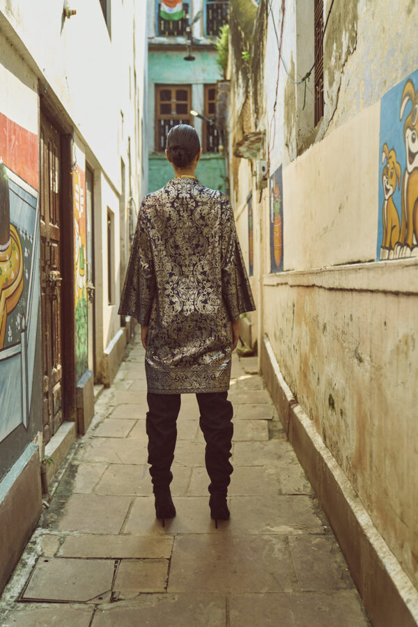 Foil Print Shirt Dress - Image 21