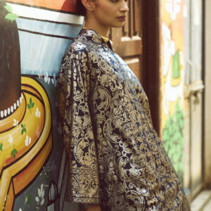 Foil Print Shirt Dress
