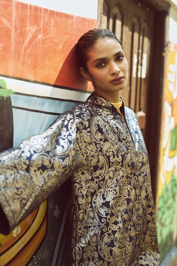 Foil Print Shirt Dress - Image 18