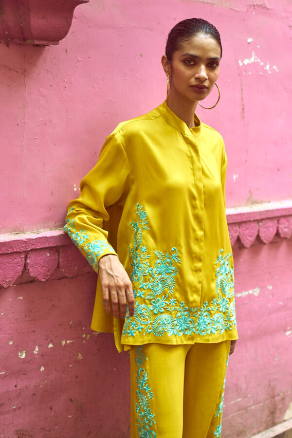 Placement Embroidered Top