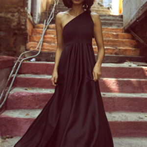 One Shoulder Fit & Flare Gown