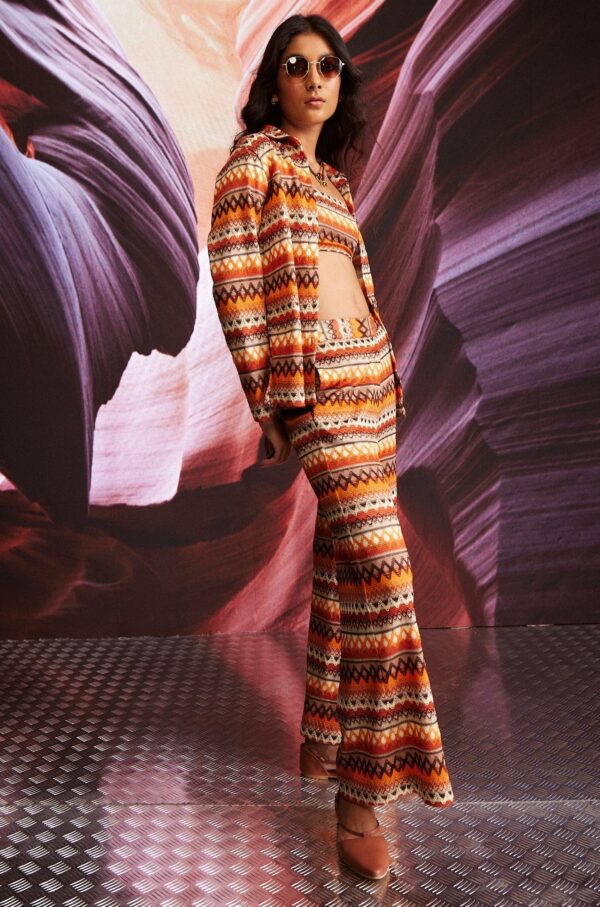 Geometric Jacquard Pant - Image 7