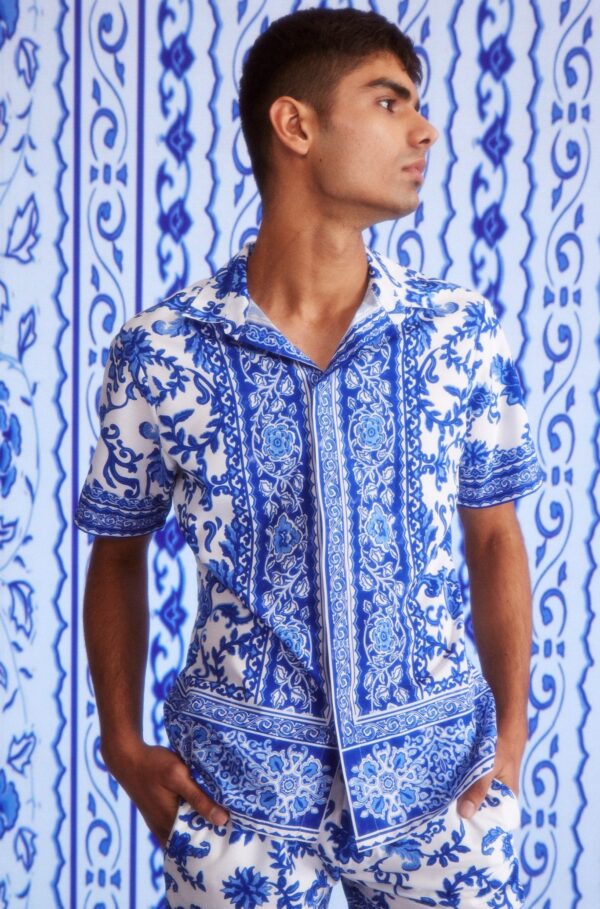 Ceramic Print Half Sleeve Shirt - Image 11