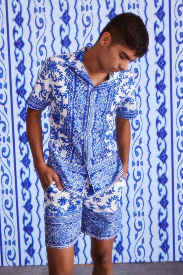 Ceramic Print Half Sleeve Shirt - Image 12