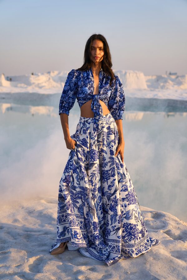 Porcelain Print Tie Top - Image 9