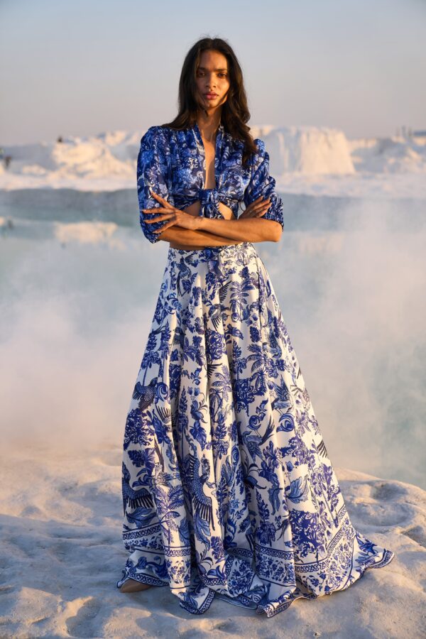 Porcelain Print Tie Top - Image 10