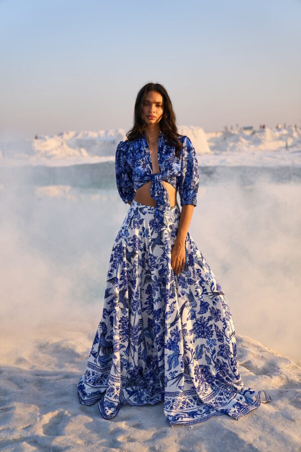 Porcelain Print Tie Top - Image 5