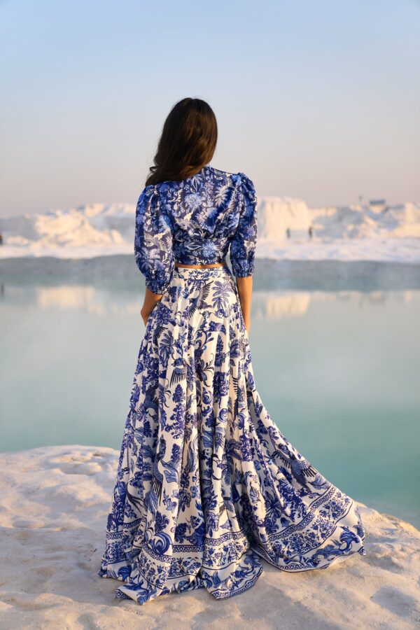 Porcelain Print Tie Top - Image 30