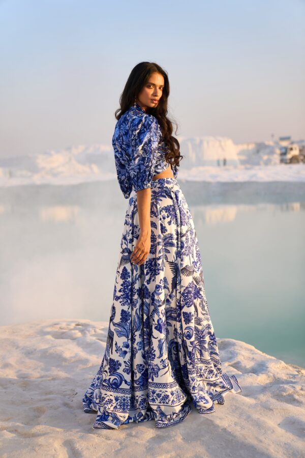 Porcelain Print Tie Top - Image 33