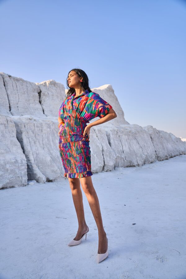 Abstract Smock Shirt Dress - Image 6