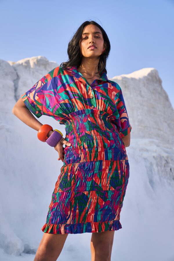 Abstract Smock Shirt Dress - Image 12