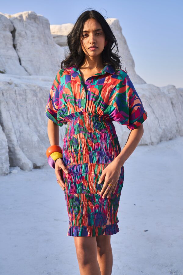 Abstract Smock Shirt Dress - Image 18