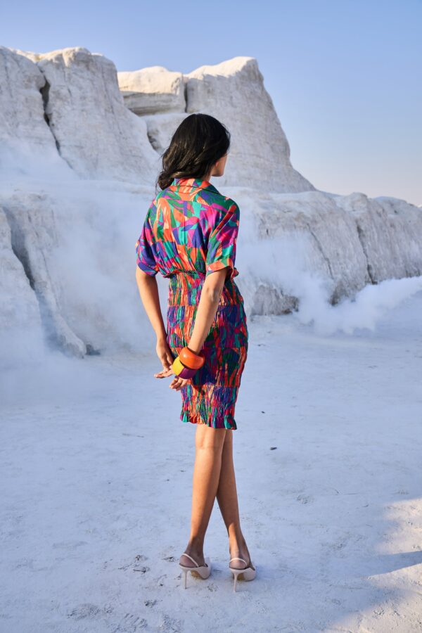 Abstract Smock Shirt Dress - Image 20
