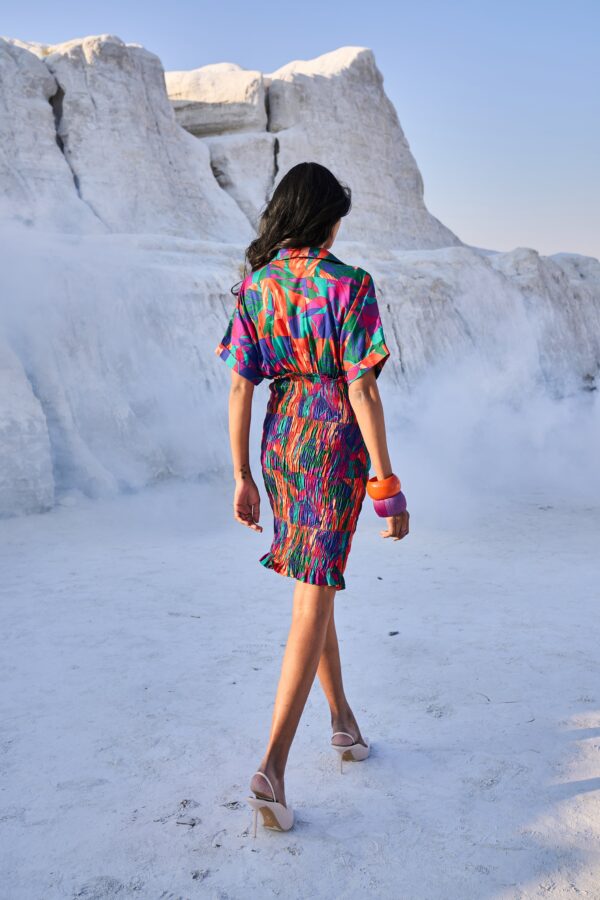 Abstract Smock Shirt Dress - Image 21