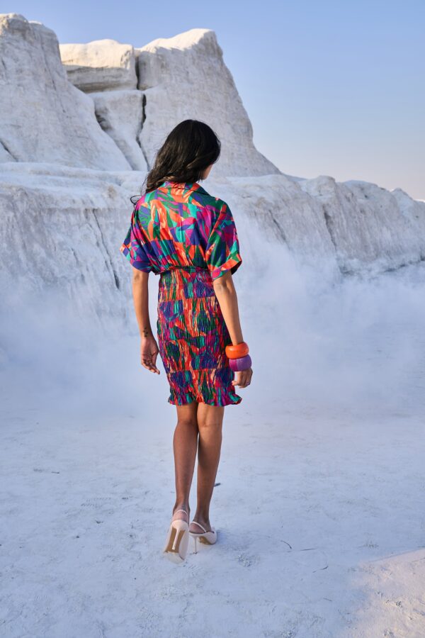 Abstract Smock Shirt Dress - Image 22