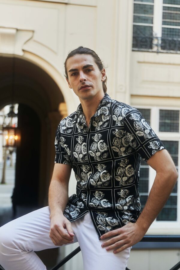 B/W Rose Shirt