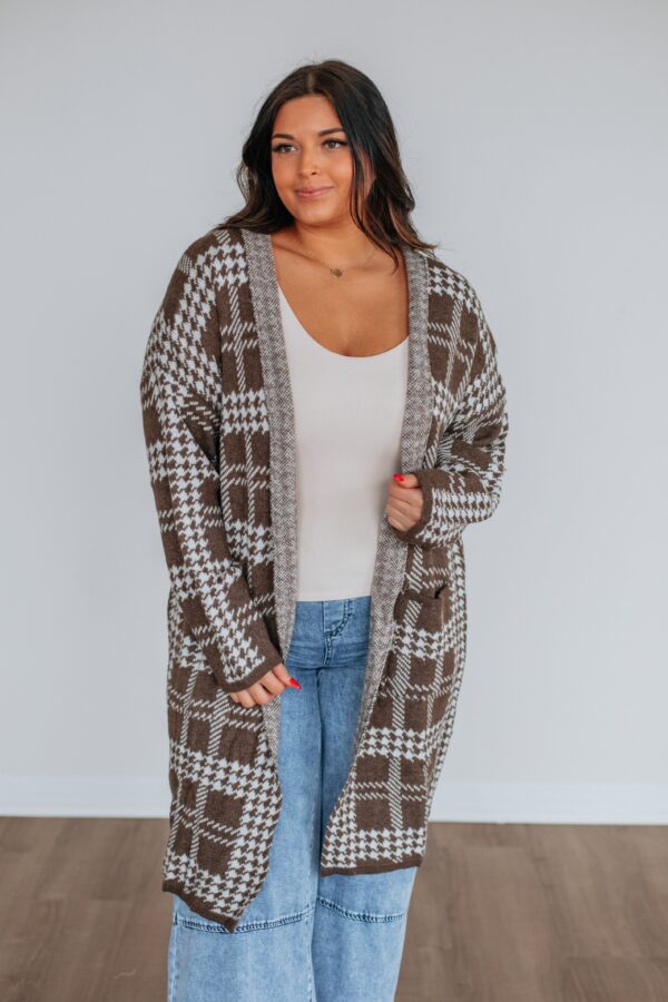 Jaylen Houndstooth Cardigan - Image 3