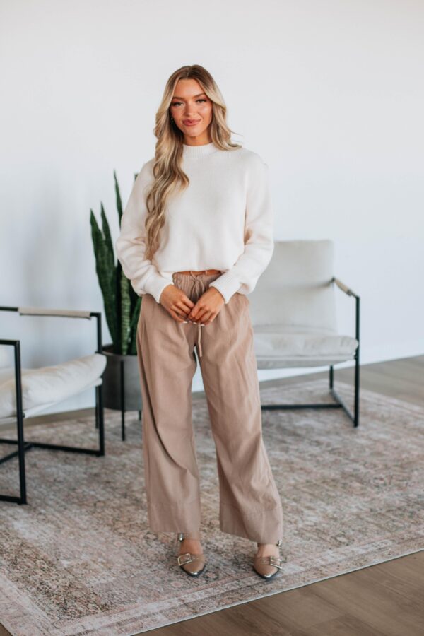 Chelsea Mock Neck Sweater - Natural - Image 4