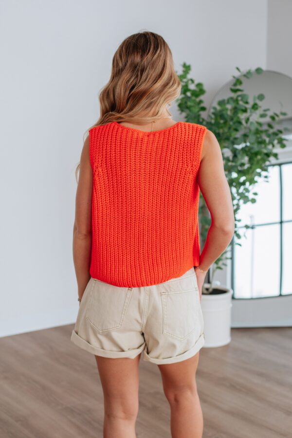 Kasie Knit Tank - Papaya - Image 5