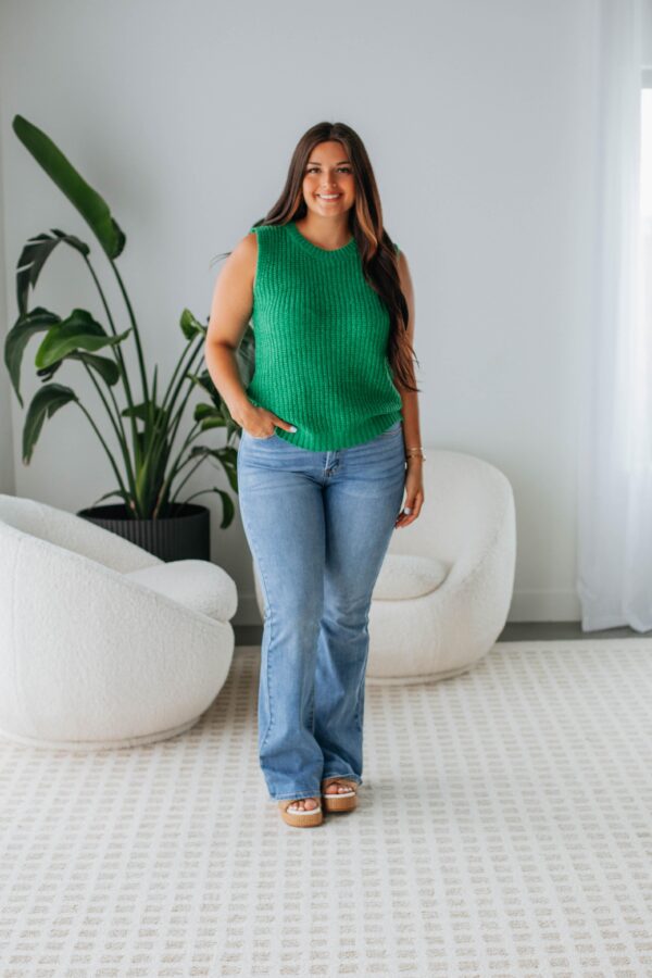 Hanlen Knit Tank - Kelly Green - Image 4