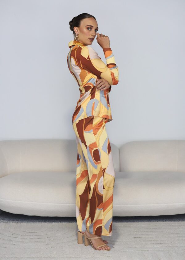 Marisa Retro Print Pants Suit - Image 6