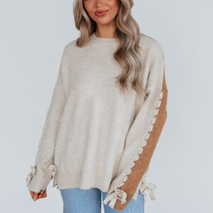 Jaylani Contrast Sweater - Oatmeal