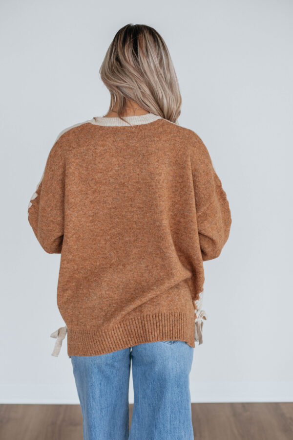 Jaylani Contrast Sweater - Oatmeal - Image 6