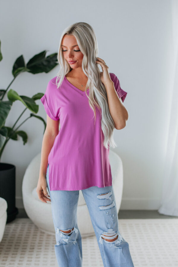 Jill Basic Tee - Orchid - Image 5